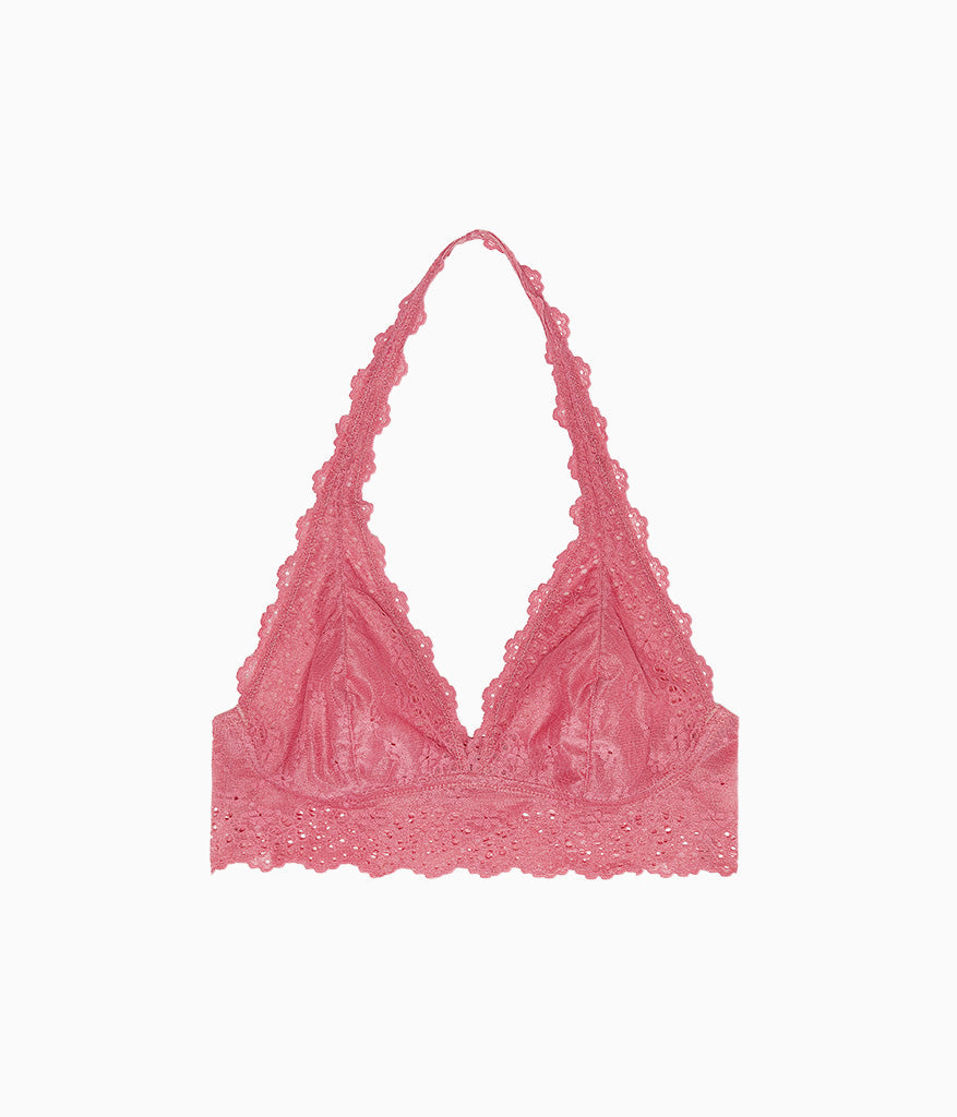 Wacoal Inspired Eyelet Halter Bralette - Slate Rose
