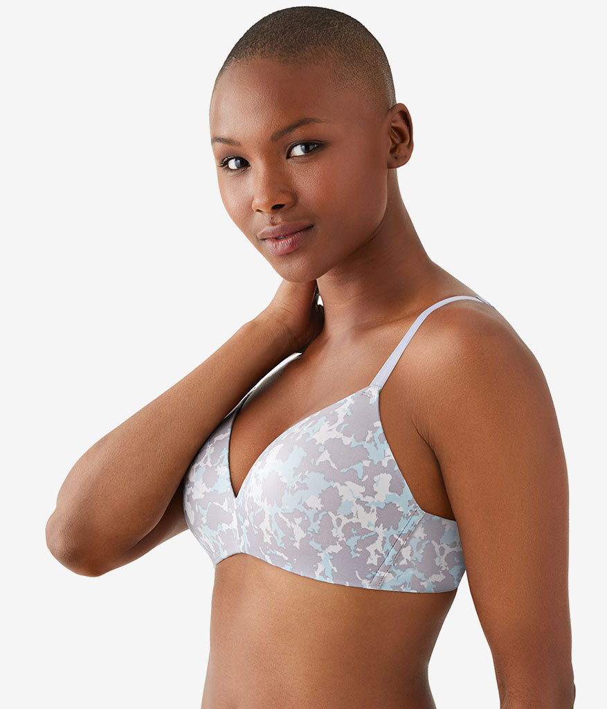 Wacoal Future Foundation Wire Free T-Shirt Bra - Dream Blue/Gray Camouflage
