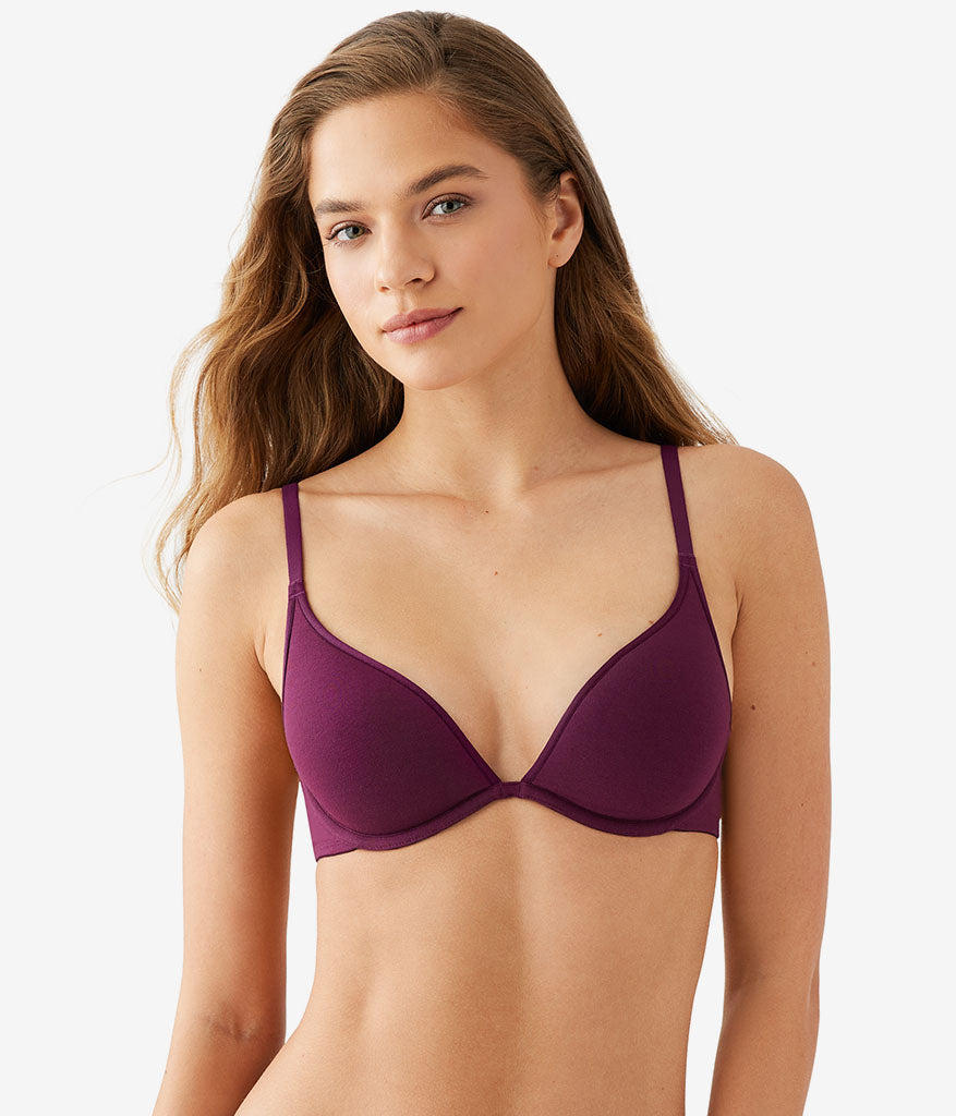 Wacoal Cotton To A Tee Plunge T-Shirt Bra - Potent Purple