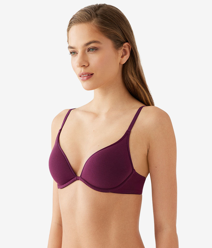 Wacoal Cotton To A Tee Plunge T-Shirt Bra - Potent Purple