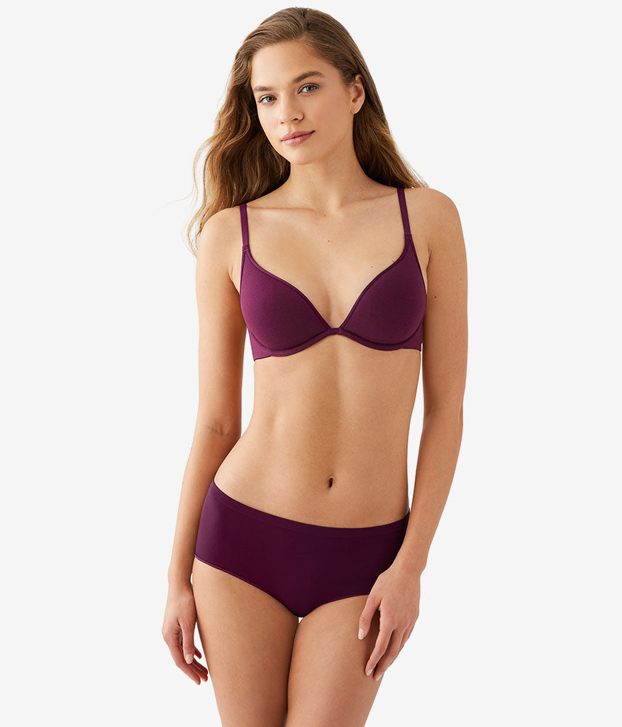 Wacoal Cotton To A Tee Plunge T-Shirt Bra - Potent Purple