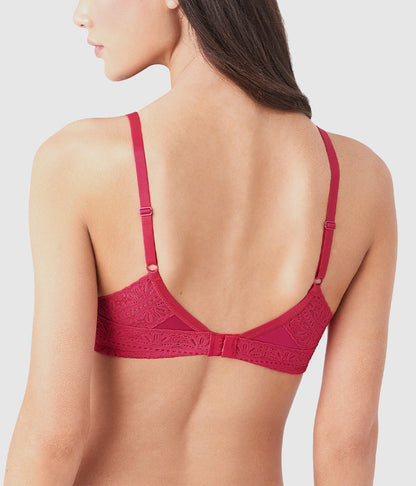 Wacoal Future Foundation Wire Free T-Shirt Bra with Lace - Bright Rose