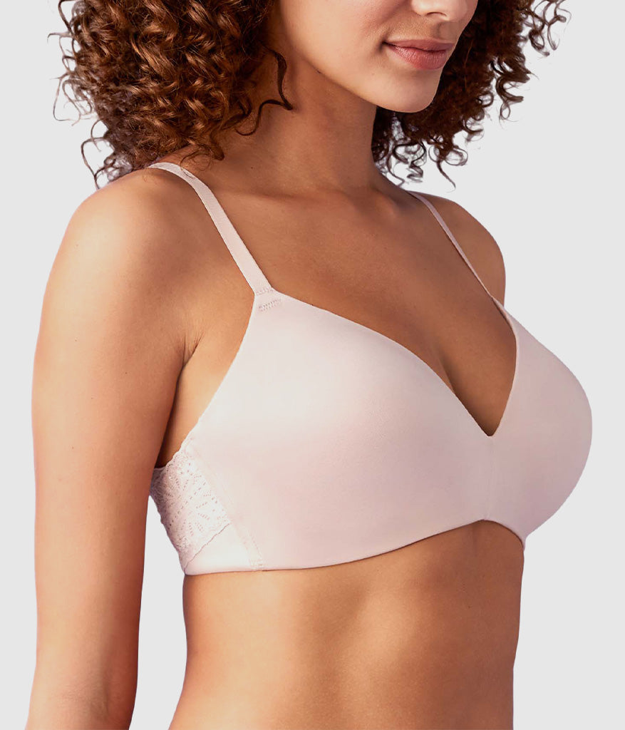 Wacoal Future Foundation Wire Free T-Shirt Bra with Lace - Rose Smoke