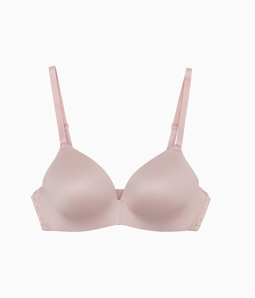 Wacoal Future Foundation Wire Free T-Shirt Bra with Lace - Rose Smoke