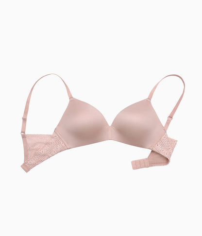 Wacoal Future Foundation Wire Free T-Shirt Bra with Lace - Rose Smoke