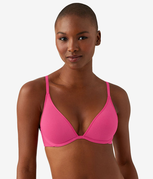 Wacoal Cotton To A Tee Plunge T-Shirt Bra - Raspberry Sorbet