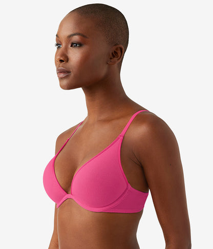 Wacoal Cotton To A Tee Plunge T-Shirt Bra - Raspberry Sorbet