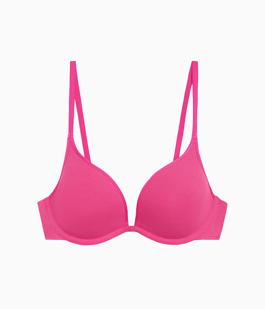 Wacoal Cotton To A Tee Plunge T-Shirt Bra - Raspberry Sorbet