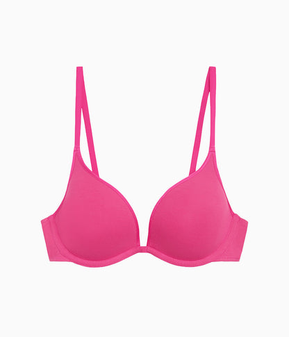 Wacoal Cotton To A Tee Plunge T-Shirt Bra - Raspberry Sorbet
