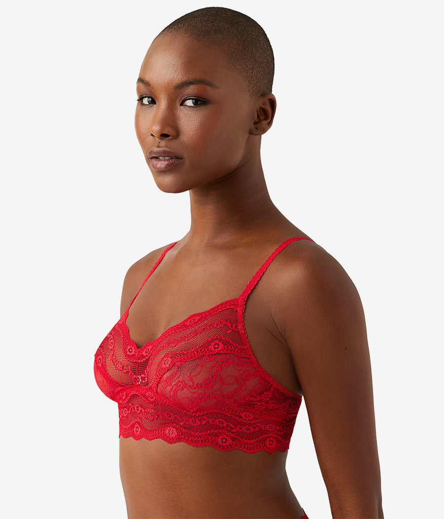 Wacoal Lace Kiss Bralette - Crimson Red