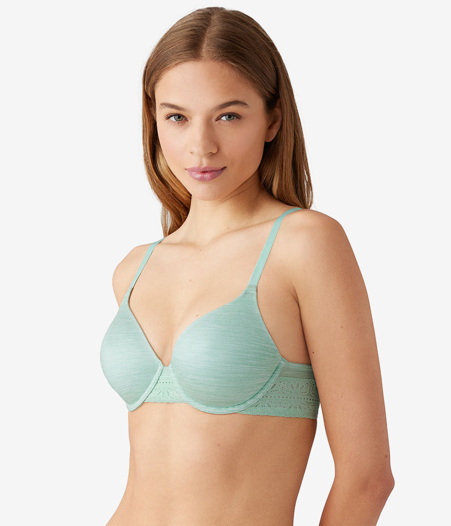 Wacoal Future Foundation T-Shirt Bra with Lace - Silt Green Heather