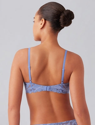 Wacoal Feeling Famous Balconette Contour Bra - White/Frozen Fjord