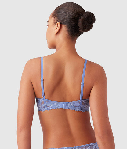 Wacoal Feeling Famous Balconette Contour Bra - Country Blue/Bright White