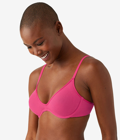 Wacoal Cotton To A Tee Scoop Underwire Bra - Raspberry Sorbet