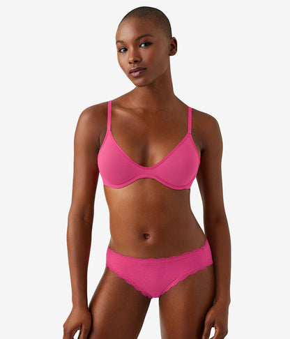 Wacoal Cotton To A Tee Scoop Underwire Bra - Raspberry Sorbet