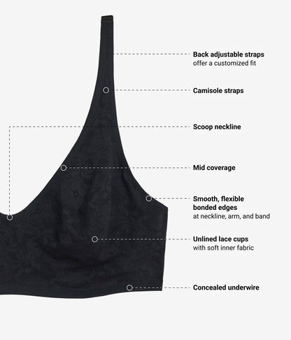 Wacoal Effortlessly Lace Underwire Bra - Night
