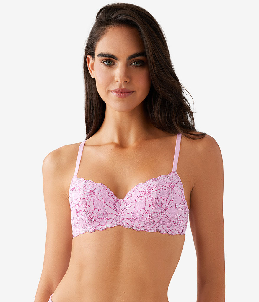 Wacoal Feeling Famous Balconette Contour Bra - Pink Lavender/Very Berry