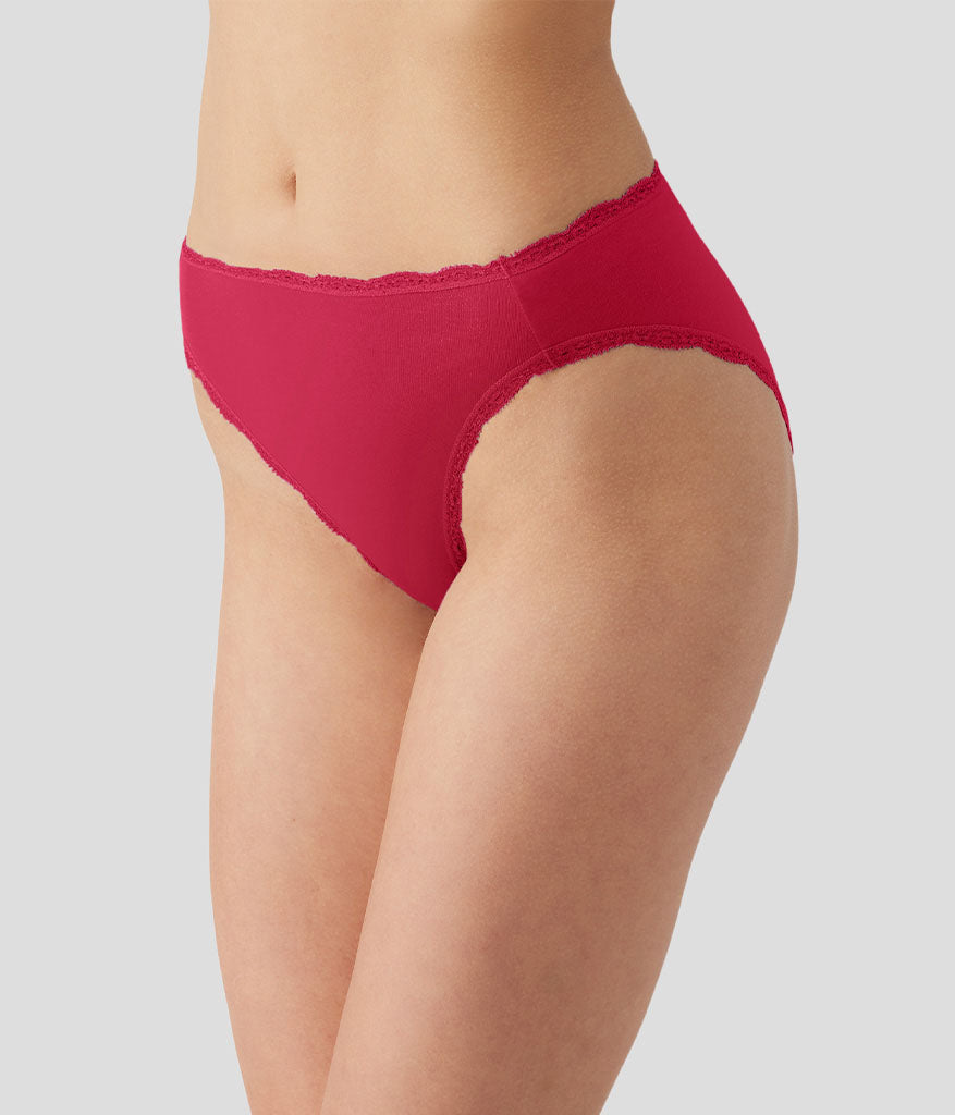 Wacoal Inspired Eyelet Hi-Leg - Cerise