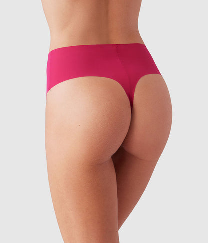 Wacoal b.bare Hi-Waist Thong - Cerise
