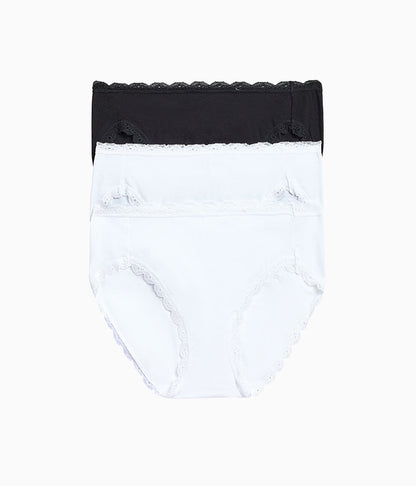 Wacoal Inspired Eyelet Hi-Leg Panty Pack - White/White/Night