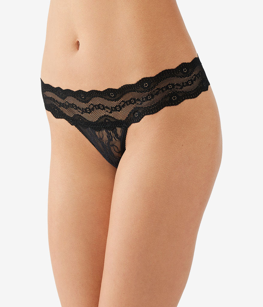 Wacoal Lace Kiss Thong Panty Pack - White/Crimson Red/Night