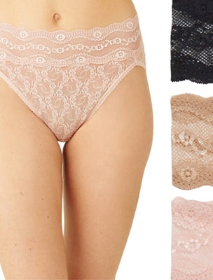 Wacoal Lace Kiss Hi-Leg Panty Pack - Rose Smoke/Au Natural/Night