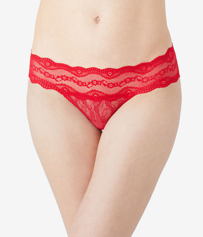 Wacoal Lace Kiss Bikini Panty Pack - White/Crimson Red/Night