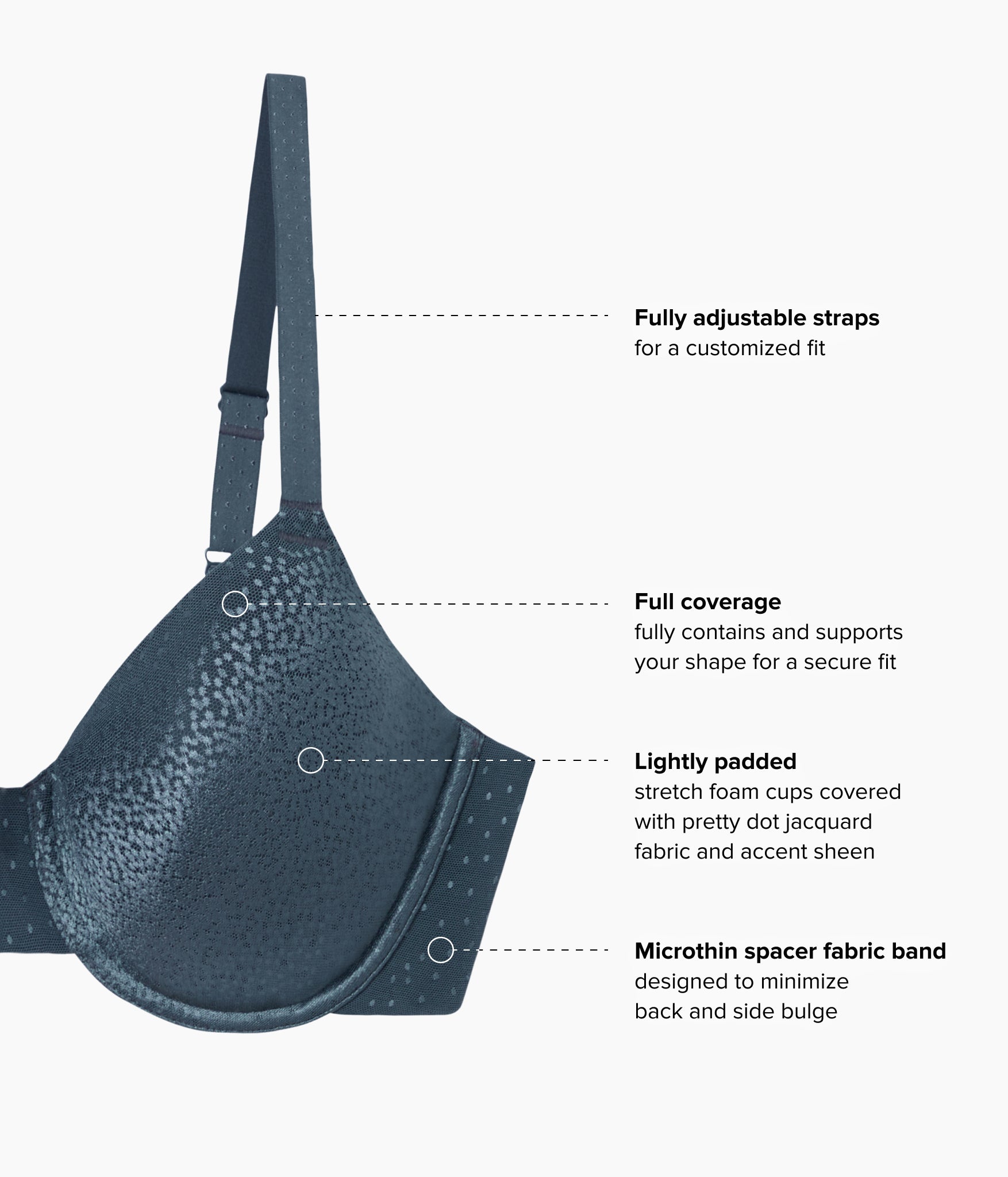 Wacoal Back Appeal® T-Shirt Bra - Dark Slate