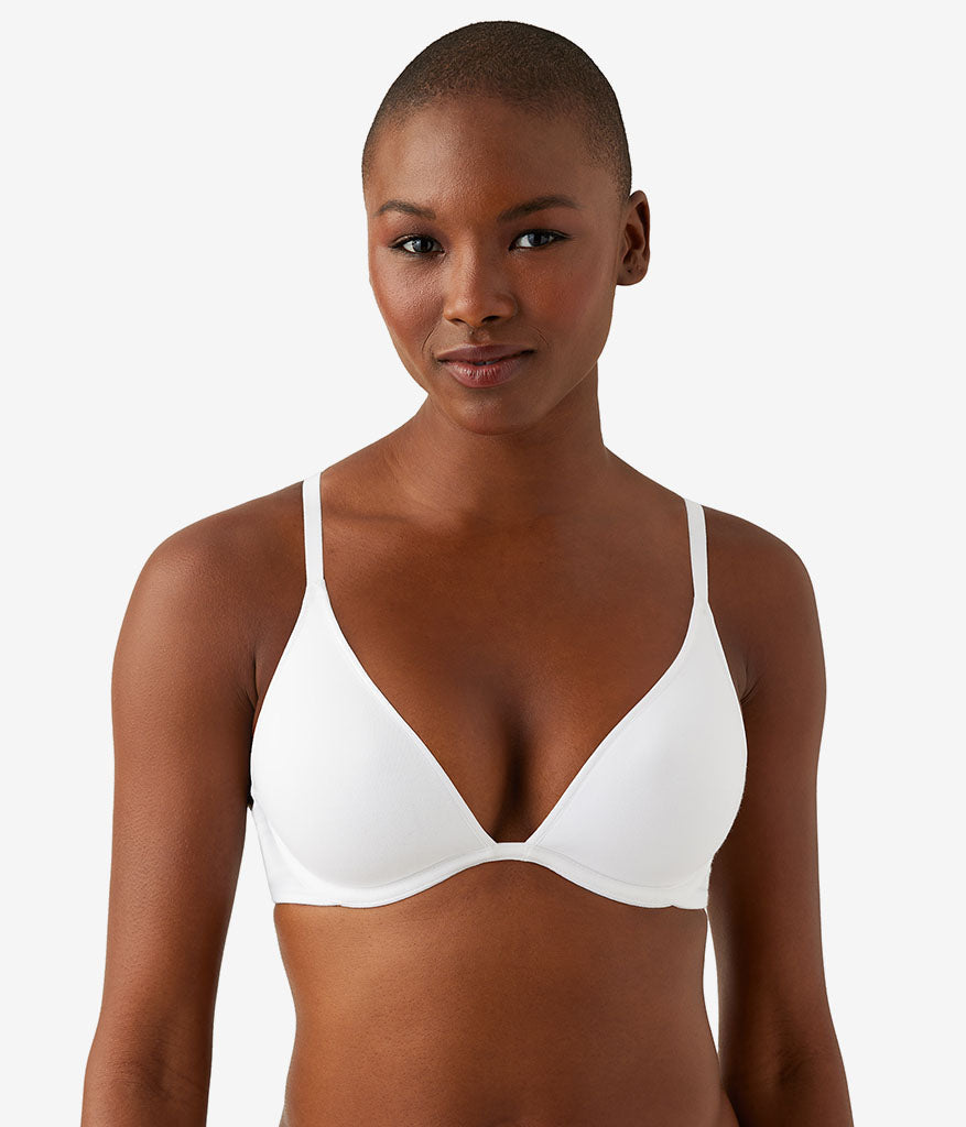 Wacoal Cotton To A Tee Plunge T-Shirt Bra - White