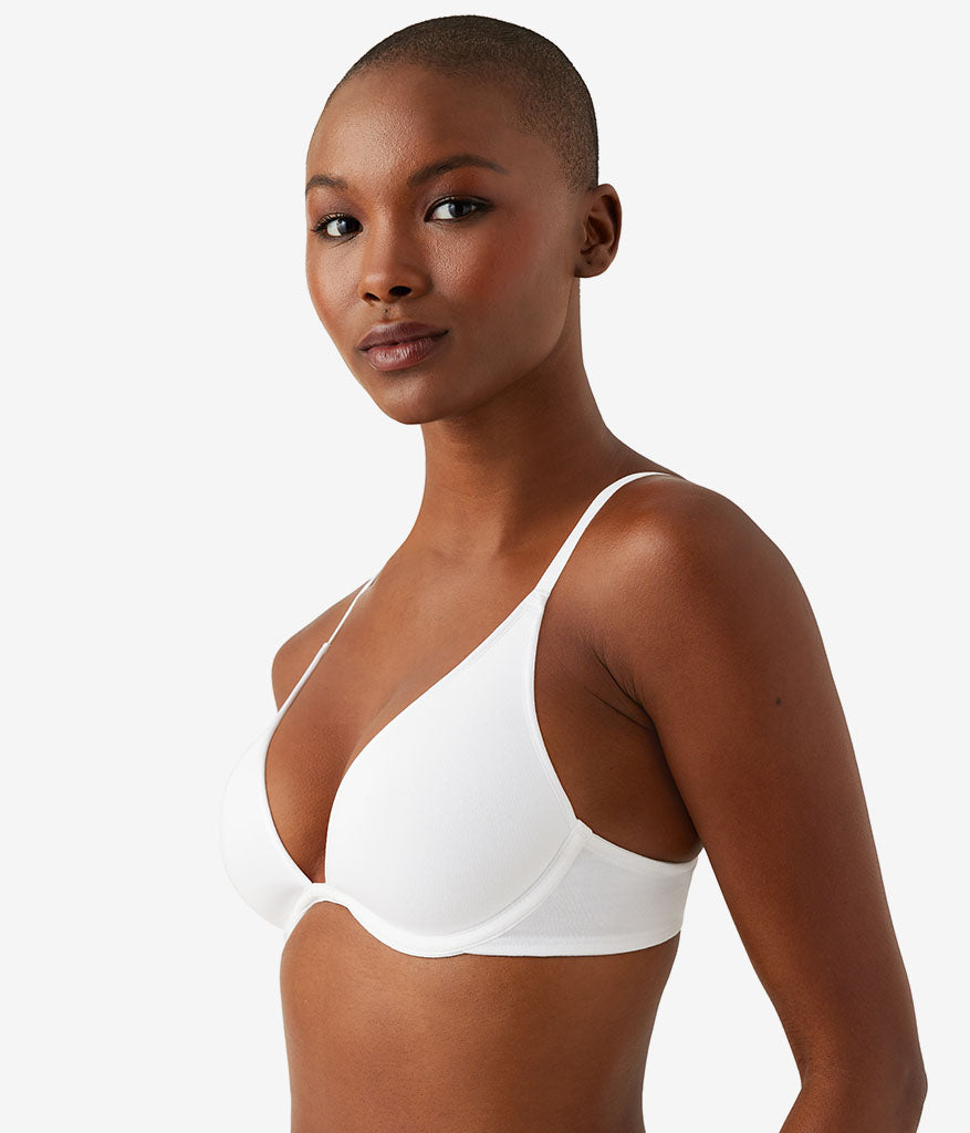 Wacoal Cotton To A Tee Plunge T-Shirt Bra - White