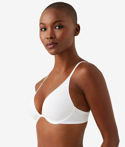 Wacoal Cotton To A Tee Plunge T-Shirt Bra - White