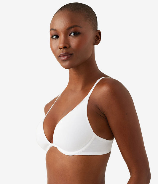 Wacoal Cotton To A Tee Plunge T-Shirt Bra - White