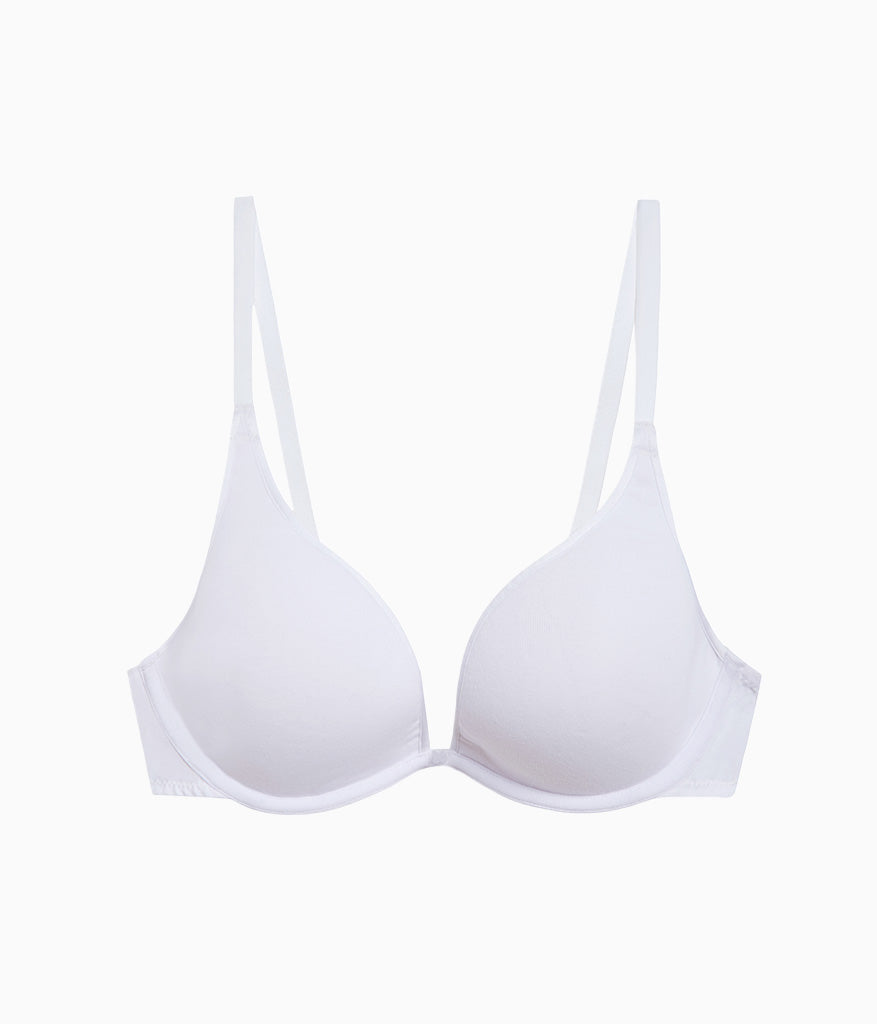 Wacoal Cotton To A Tee Plunge T-Shirt Bra - White